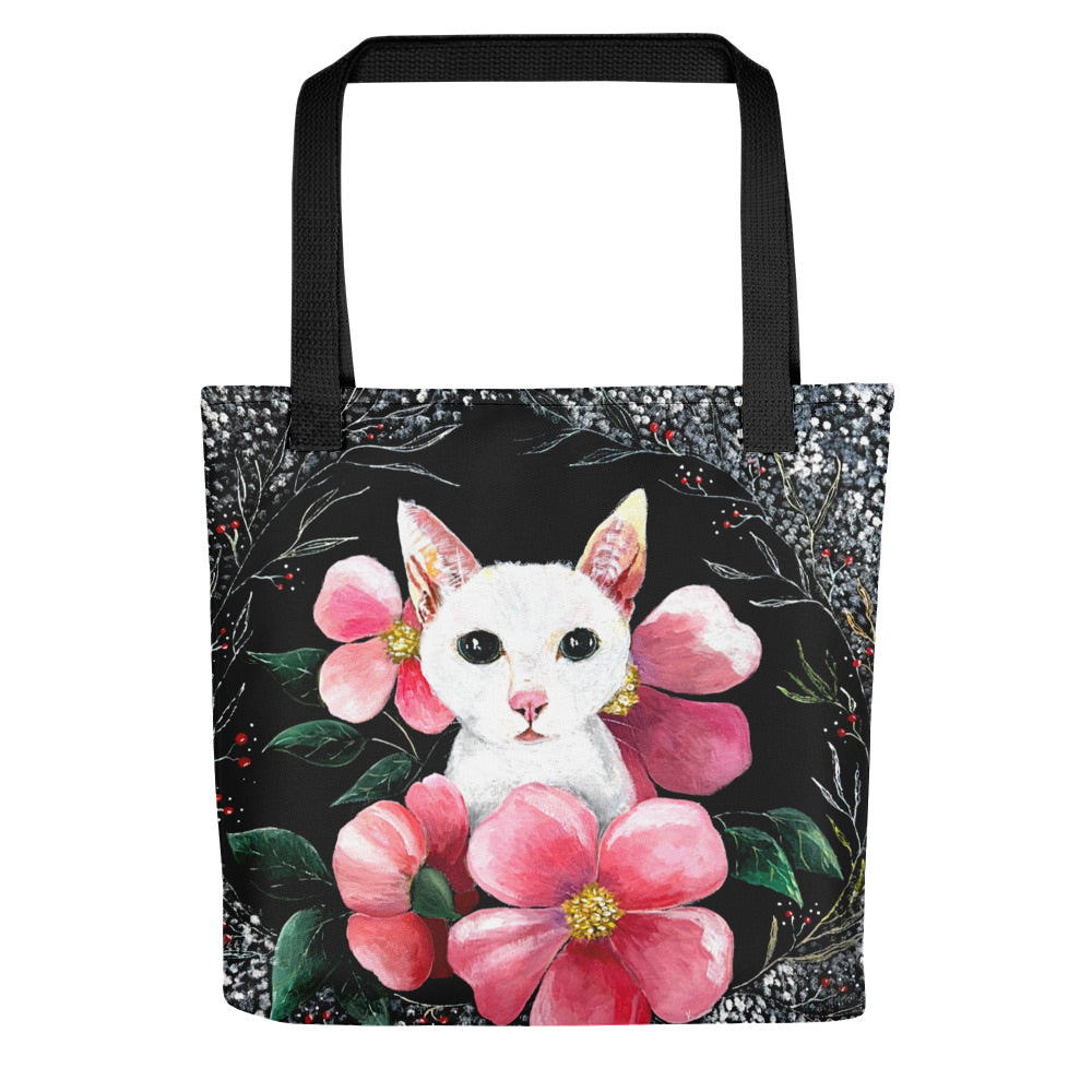 Flower Cat Tote bag