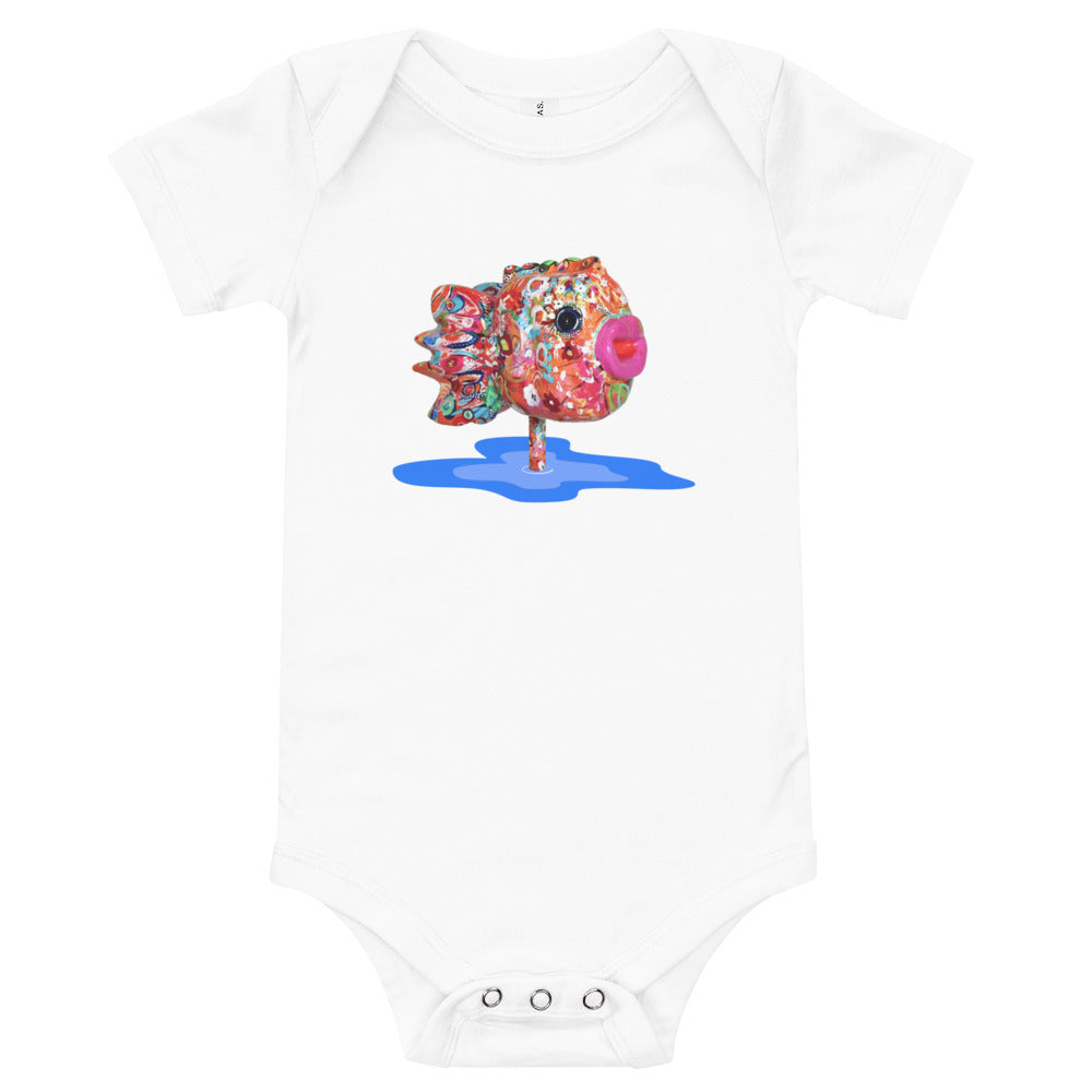 Pink Lily Fish Baby/Toddler Bodysuit