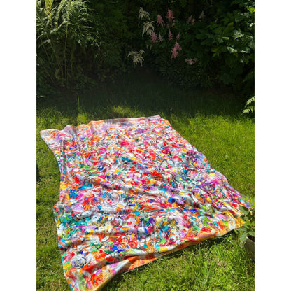 Floral Gold Fleece Blanket